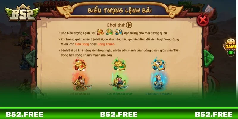 Biểu tượng quyền lực trong ván chơi Mãnh Tướng Công Thành B52