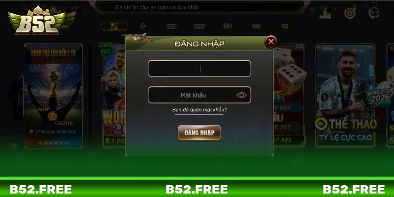 Chi tiết quy trình đăng nhập B52 cho người mới rất đơn giản, dễ thực hiện.