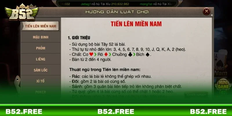 Thuật ngữ trong ván cược tiến lên miền Nam không khó hiểu. 